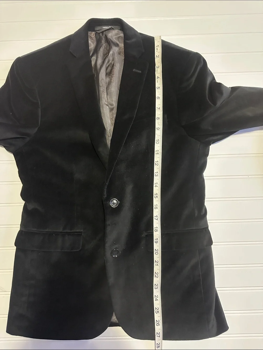 Bar III Slim Fit Black Velvet Blazer Sport Coat Men’s 36S Macy’s